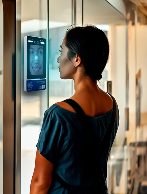 Morador acessando por biometria